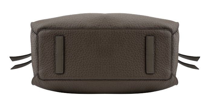 Blossom lædertaske, mellem – Taupe
